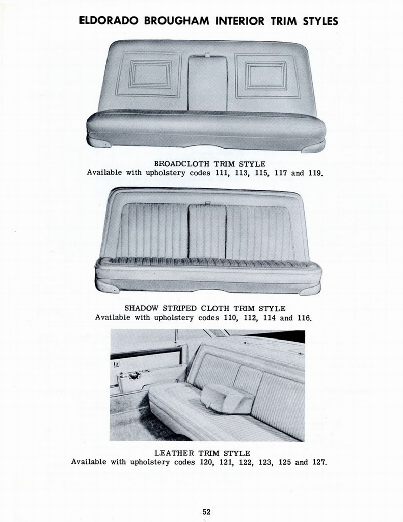 1960 Cadillac Optional Specifications Manual Page 23
